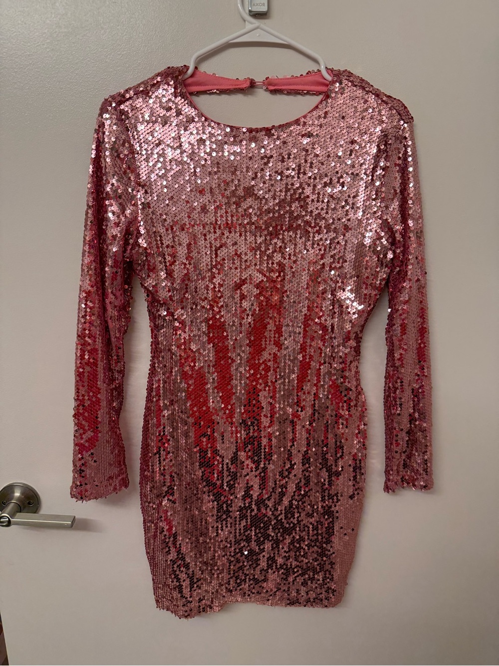 Superdown XS Pink Sequin Mini Dress